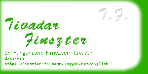 tivadar finszter business card